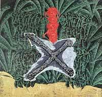 "Yo no doy el golpe, yo soy el golpe", óleo sobre tela, 230 x 240 cm, 1996