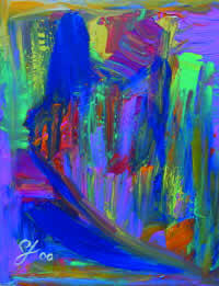 "The Hermit", acrílico sobre tela, 63 x 91 cm, 2000