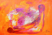 "Tiny Bubble", acrílico sobre tela, 183 x 213 cm, 2002