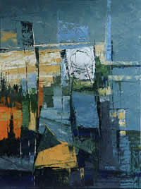 "Coexistencia de luz", acrílico sobre tela, 76 x 101 cm