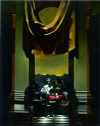 "Figura con pantalón rojo", óleo sobre tela, 100 x 80 cm