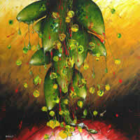 LA PUERTA DEL BOSQUE, Acrílico sobre tela, 122 x 122 cm