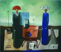 "Las princesas  del cuento", óleo  tela, 105 x 125