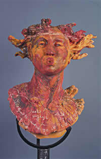 Javier Marín (México), "Justo aquí", 1995, Clay 26 x 17 x 12 in.