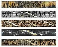 Ibrahim Miranda, "Untitled", from the series "Noche insular, jardines invisibles", 2000-2001, técnica mixta sobre papel, 24 x 196 cm