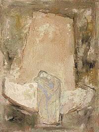 Raúl Díaz, "El descanso", 2001, acrílico sobre madera, 110.5 x  81 cm.